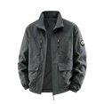 thumbnail image 1 of Jerdar Men's Fashion Fall and Winter Windproof and Waterproof Double-sided Wear Washed Cotton-padded Jacket with Long Sleeve Pocket Zipper Jacket Coat., 1 of 9
