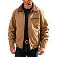 thumbnail image 1 of Jerdar Men's Fashion Vintage Solid Color Outdoor Business Pocket Long Sleeve Jackets Warm Jacket, 1 of 5