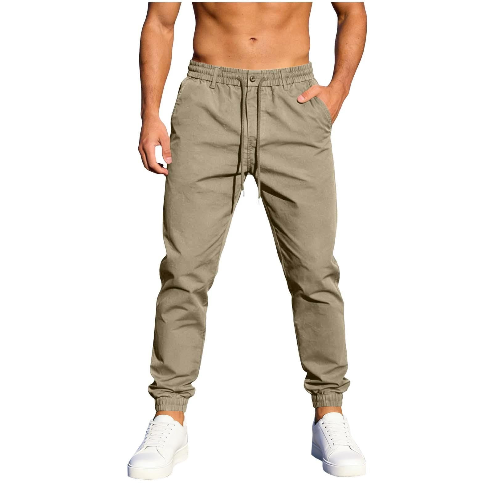 Jerdar Men's Joggers Casual Lightweight Elastic Waist Drawstring
