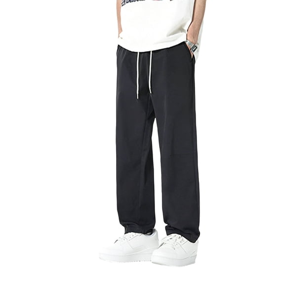 Jerdar Men's Regular Fit Straight Leg Jeans Casual Drawstring Elastic Waist Denim Pants Lightweight Carpenter Jean