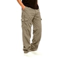 thumbnail image 1 of Jerdar Men's Solid Color Loose Straight Multi-Pocket Cargo Pants Full Length Pants Young Mens Pants, 1 of 6