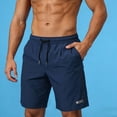 thumbnail image 1 of Jerdar Men's Solid Color Pants With Pockets Bandage Elastic Waist Casual And Fashionable Shorts, 1 of 7