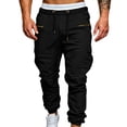 thumbnail image 1 of Jerdar Mens Casual Joggers Pants - Cotton Drawstring Chino Cargo Pants Hiking Outdoor Twill Track Jogging Sweatpants Pants, 1 of 5