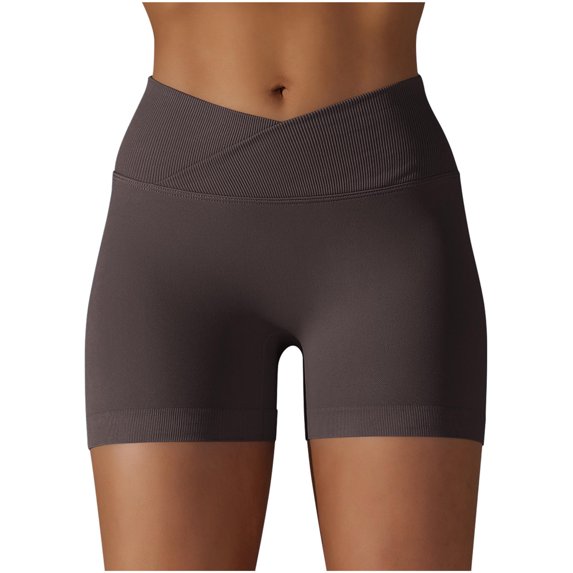 Jerdar No Front Seam High Waisted Workout Biker Shorts for Women Tummy Control Buttery Soft Yoga Pants Gym M