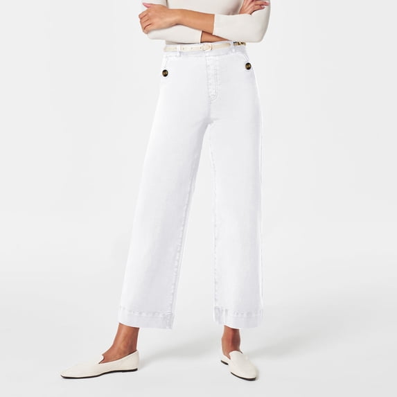 Jerdar Pants For Women Casual Loose Straight Leg Wide Leg Cropped Jeans Pant Pockets Trouser Jeans