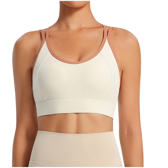 Jerdar Sports Bras for Women Medium Support Racerback Padded Running Bra Tracii Square Neck Wireless Workout M