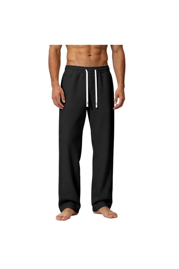 Summer Sagging Loose Straight Leg Wide Leg Casual Pants for Men Cool Sports Pants