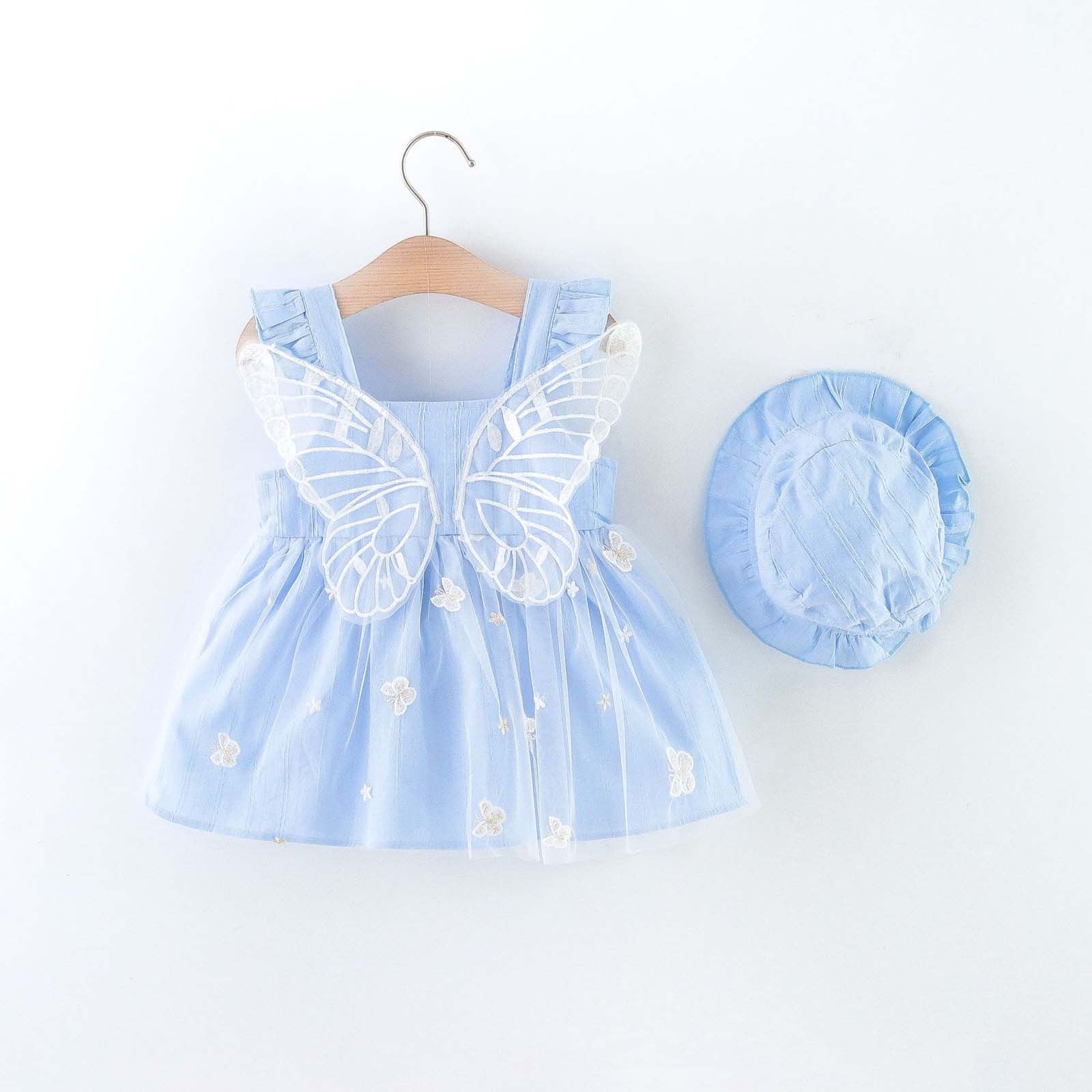 Jerdar Toddler Girl Outfits Princess Dresses, Baby Girls Butterfly Wings Mesh Splicing