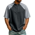 thumbnail image 1 of Jerdar Wind and Water Resistant Cage Jacket Short Sleeve Golf Jacket Quarter Zip Pullover with Sleeve Pocket for Workout Black, 1 of 9