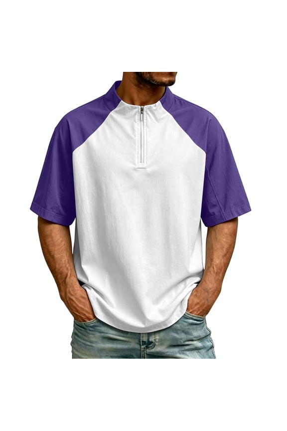 Wind and Water Resistant Cage Jacket Short Sleeve Golf Jacket Quarter Zip Pullover with Sleeve Pocket for Workout Black