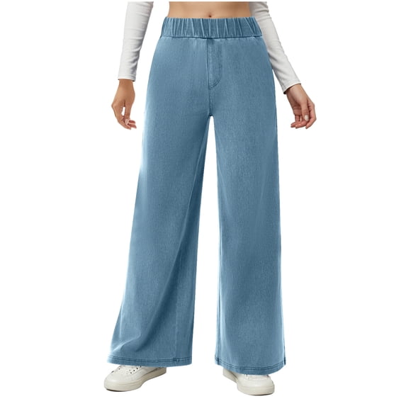 Jerdar Women'S High Waist All Straight Leg Wide Leg Pants Jeans