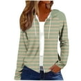 thumbnail image 1 of Jerdar Women Zip Up Hoodie with Pockets UPF Long Sleeve Jacket Lightweight Striped Print Sun Protection Shirt Top S, 1 of 6