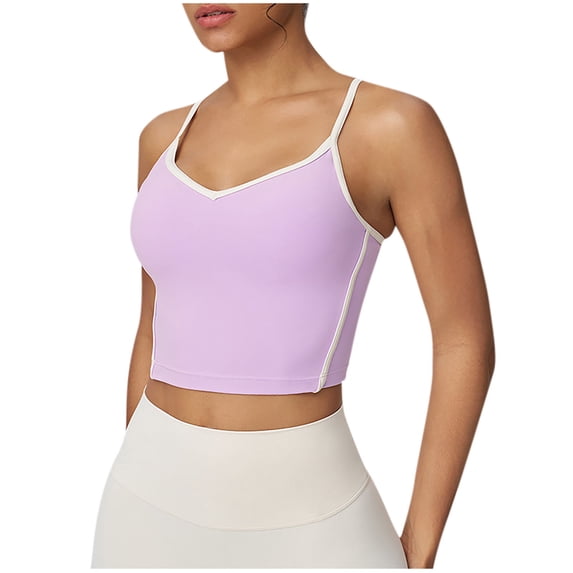 Jerdar Women's Knit Cropped Camisoles Slim Fit Basic V-Neck Cami Tanks Summer Regular Casual Tank Tops L