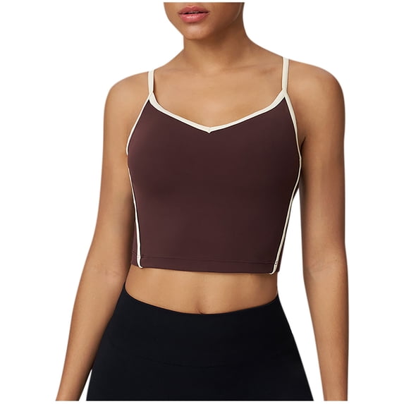Jerdar Women's Knit Cropped Camisoles Slim Fit Basic V-Neck Cami Tanks Summer Regular Casual Tank Tops S