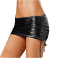 thumbnail image 1 of Jerdar Women's Metallic Mini Skirt Shiny Bodycon Ruched Micro Short Skirt Dance Clubwear Night Costume Free Size, 1 of 3
