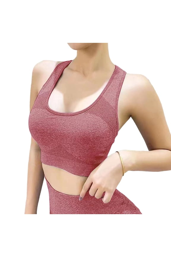 Women's Racerback Sports Bras High Impact/Medium Support Activewear Fitness Workout Yoga Tank Tops L