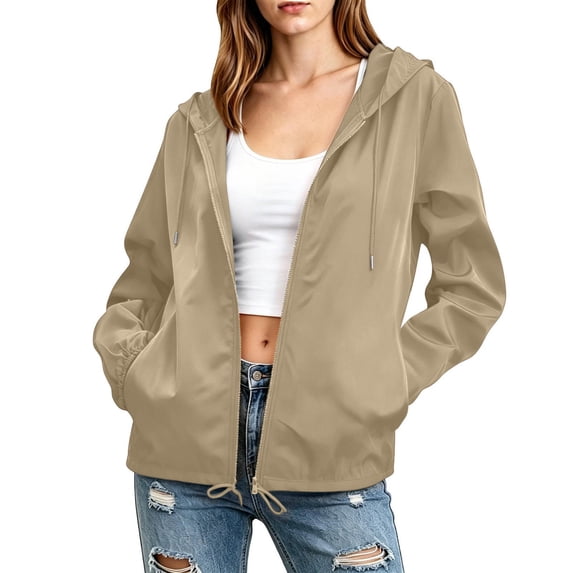 Jerdar Women's Rain Jacket Waterproof Lightweight Packable Raincoat with Hood for Golf Hiking Travel Windbreaker XXL