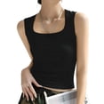 thumbnail image 1 of Jerdar Women's Sleeveless Scoop Neck Ribbed Tank Tops Lightweight Fitted Cami Tee Shirts L, 1 of 7