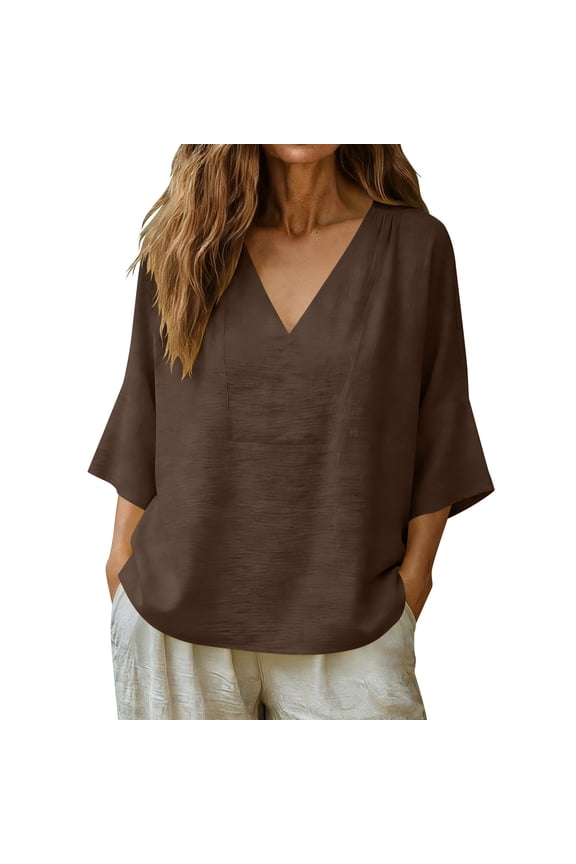 Womens Oversized Summer Sweater Half Sleeve Batwing V Neck Dolman Sleeve Trendy Casual Knit Tops XXL