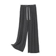 thumbnail image 1 of Jerdar Womens Striped Ribbed Wide Leg Pants Casual Drawstring Elastic Waist Baggy Sweatpants with Pockets Comfy Exercise XL, 1 of 5