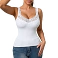 thumbnail image 1 of Jerdar Womens Tank Tops Ribbed Fitted Lace Trim Camisole Sleeveless Summer Casual Basic Cute Cami Spring Fashion 2026 Outfits S, 1 of 5