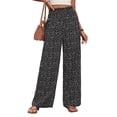 thumbnail image 1 of Jerdar Womens Wide Leg Pants Palazzo Casual Flowy Elastic Waist Pant Dressy Long Lounge with Pockets Summer Spring Outfits L, 1 of 6