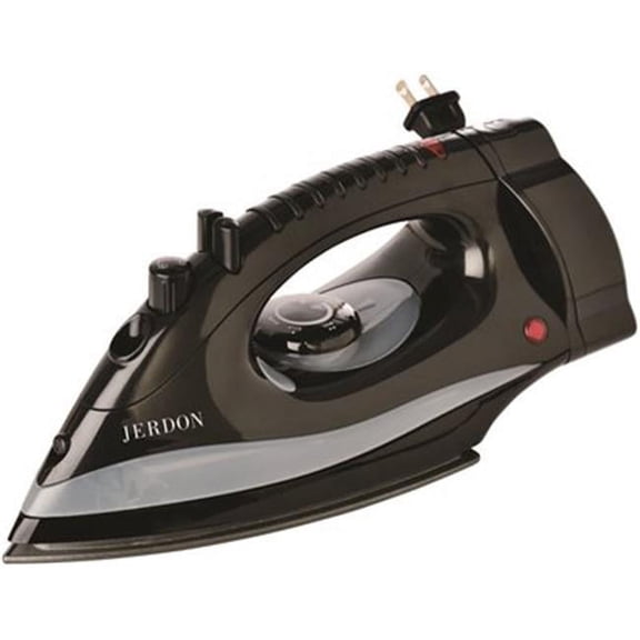 Jerdon Hotel Iron with Retractable Cord - Mid-Size, Black Clothing Iron - Dual Auto Shut-Off - 7-Foot Retractable Cord - 1200 Watts - J913B