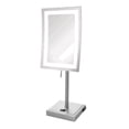thumbnail image 1 of Jerdon Lighted Makeup Mirror with 5X Magnification - Rectangular Tabletop Vanity Mirror with Bright LED Lighting, Nickel Finish, 6.5" x 9" - Model JRT910NL, 1 of 8