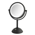 thumbnail image 1 of Jerdon 8.5" Diameter Makeup Mirror with Variable Light, 8X-1X Magnification, Black Finish, Plug In-Model HL8808BKL, 1 of 9