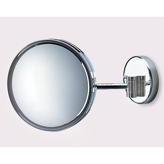 Jerdon 8.5-inch Diameter Wall Mount Makeup Mirror with 5X Magnification & 11.5-inch Wall Extension, Chrome-Model JD13C