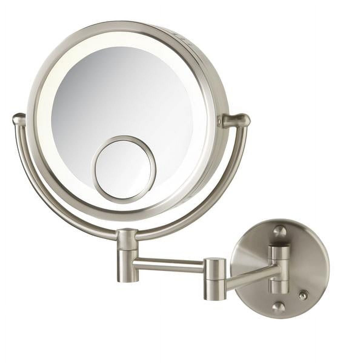Nickel Round Wall Mounted Fogless Magnifying Mirror