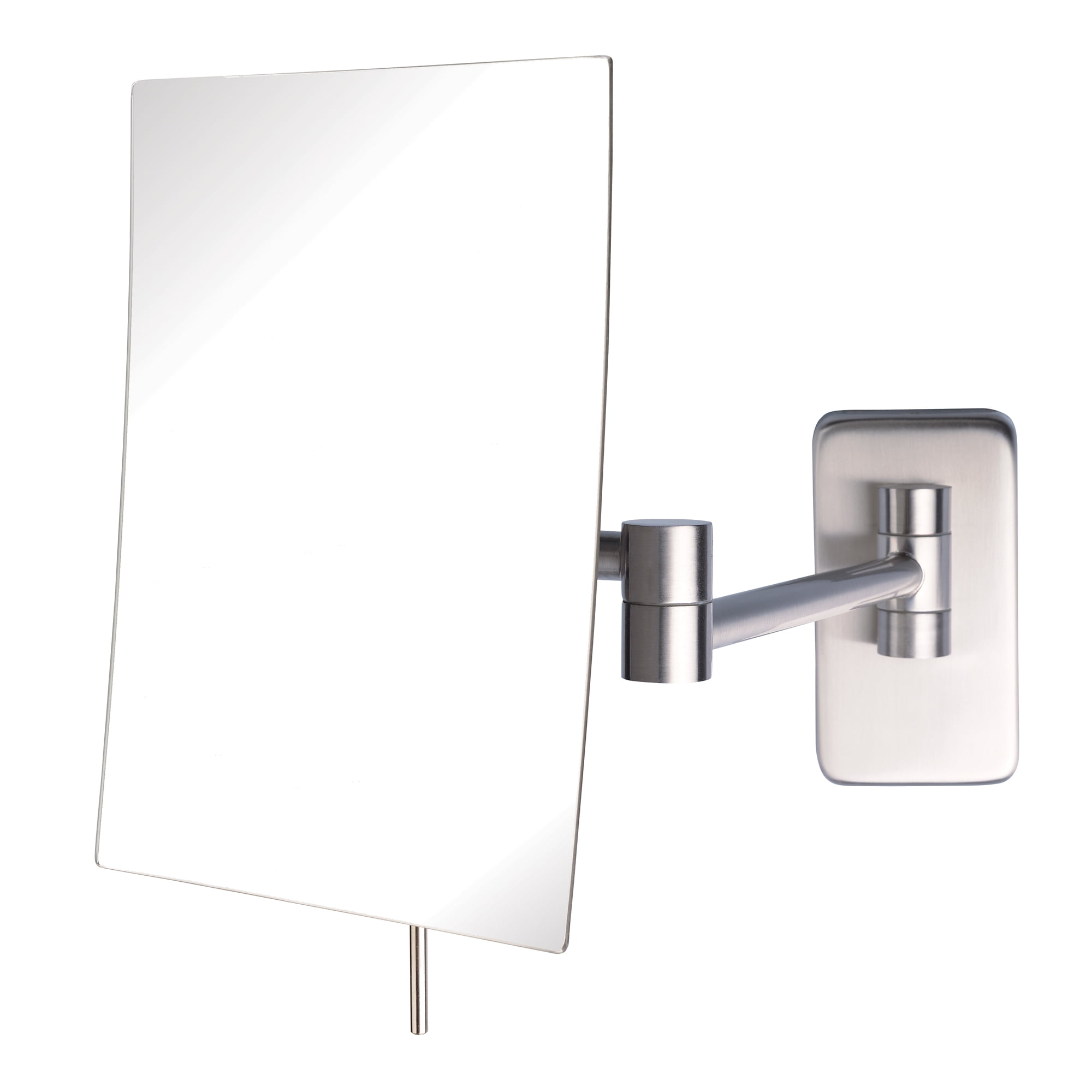 Jerdon Wall Mount Makeup Mirror, 5X Magnification, NickelModel JRT695N