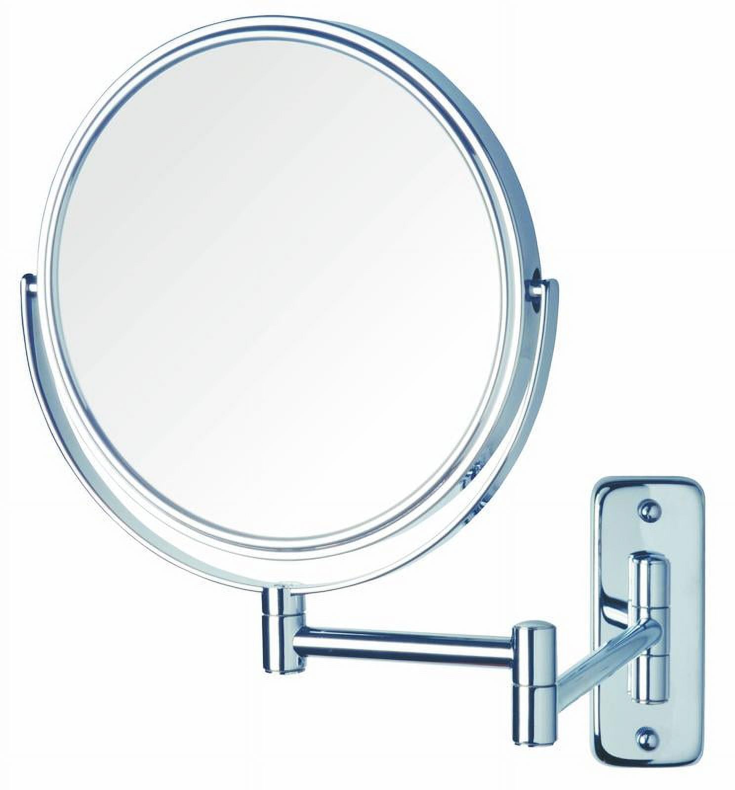Jerdon 8 inch Diameter Two-Sided Wall-Mounted Makeup Mirror with 8X-1X Magnification, Chrome Finish - Model JP7808C - image 1 of 8