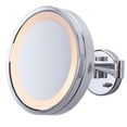 thumbnail image 1 of Jerdon 9.5-Inch Diameter Wall Mount Makeup Mirror, 3X Magnification, Chrome Finish, Direct Wire -Model HL8C, 1 of 8