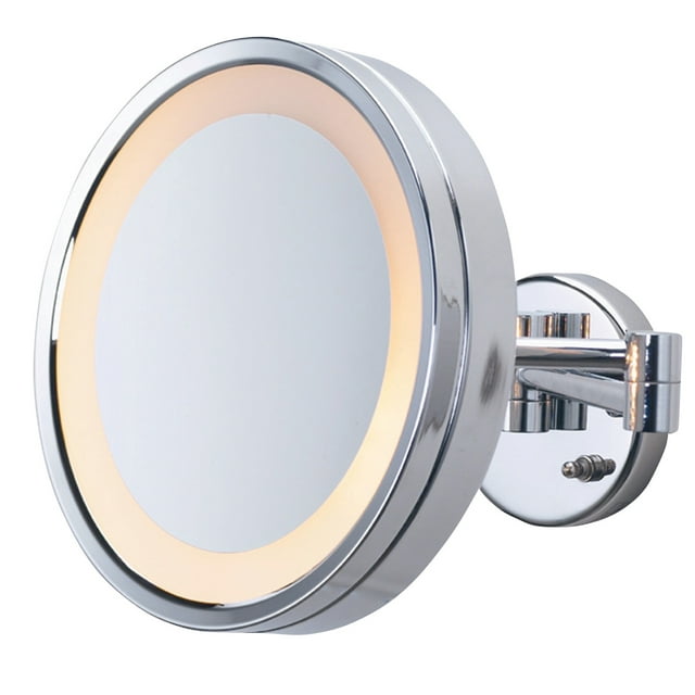 Jerdon 9.5Inch Diameter Wall Mount Makeup Mirror, 3X Magnification