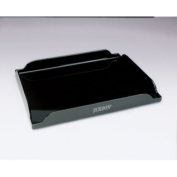 Jerdon Black Coffee Maker Plastic Tray - Rectangle Shaped 8" by 10" - Countertop Organization- Model CMT10B