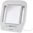 Jerdon Euro Tabletop 2Sided Lighted Makeup Mirror with 5x