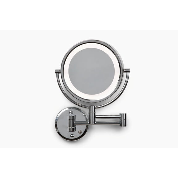 Jerdon Lighted Wall Mount Mirror with 10X Magnification - Chrome - JS8810CD