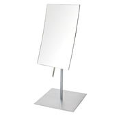 Jerdon Rectangular Tabletop Vanity Mirror - Makeup Mirror with 3X Magnification - Brushed Nickel Finish - 5" by 8" - Model JP358N