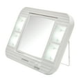 thumbnail image 1 of Jerdon Two-Sided Makeup Mirror with LED Lights - 5X-1X Magnification, White, Plug In or Battery - Model J1015, 1 of 7
