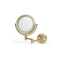 thumbnail image 1 of Jerdon Wall-Mounted Makeup Mirror with LED Lighting - 8.5" Round Mirror Frame - Gold Finish - 8X Magnification - Direct Wire - Model HL75BGD, 1 of 6