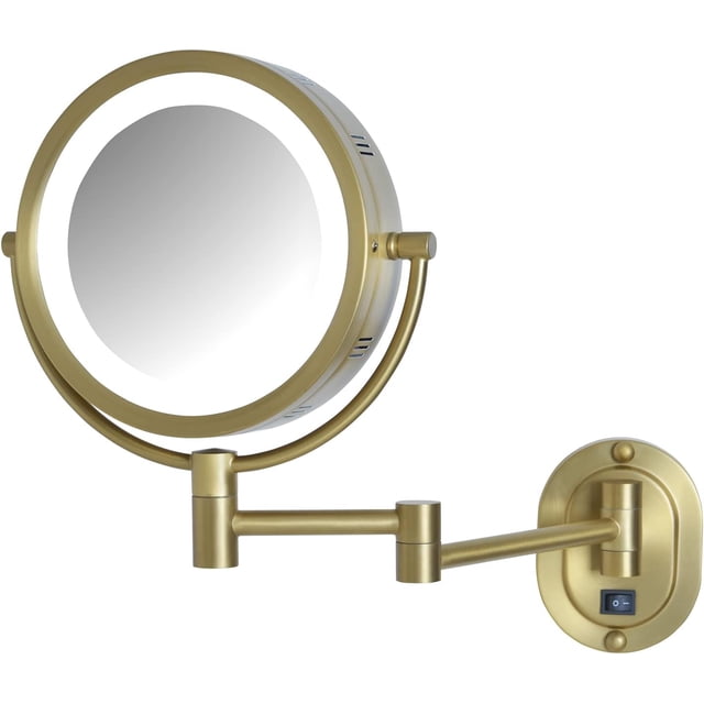 Jerdon Wall-Mounted Makeup Mirror with LED Lighting - 8