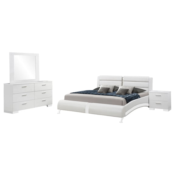 Jeremaine 4-piece Eastern King Bedroom Set White
