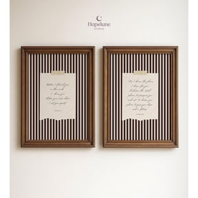 Jeremiah 15 2911 Striped Vintage Scripture Farmhouse Nursery Wall Art Set 2 Unframed Paper Print 20x30