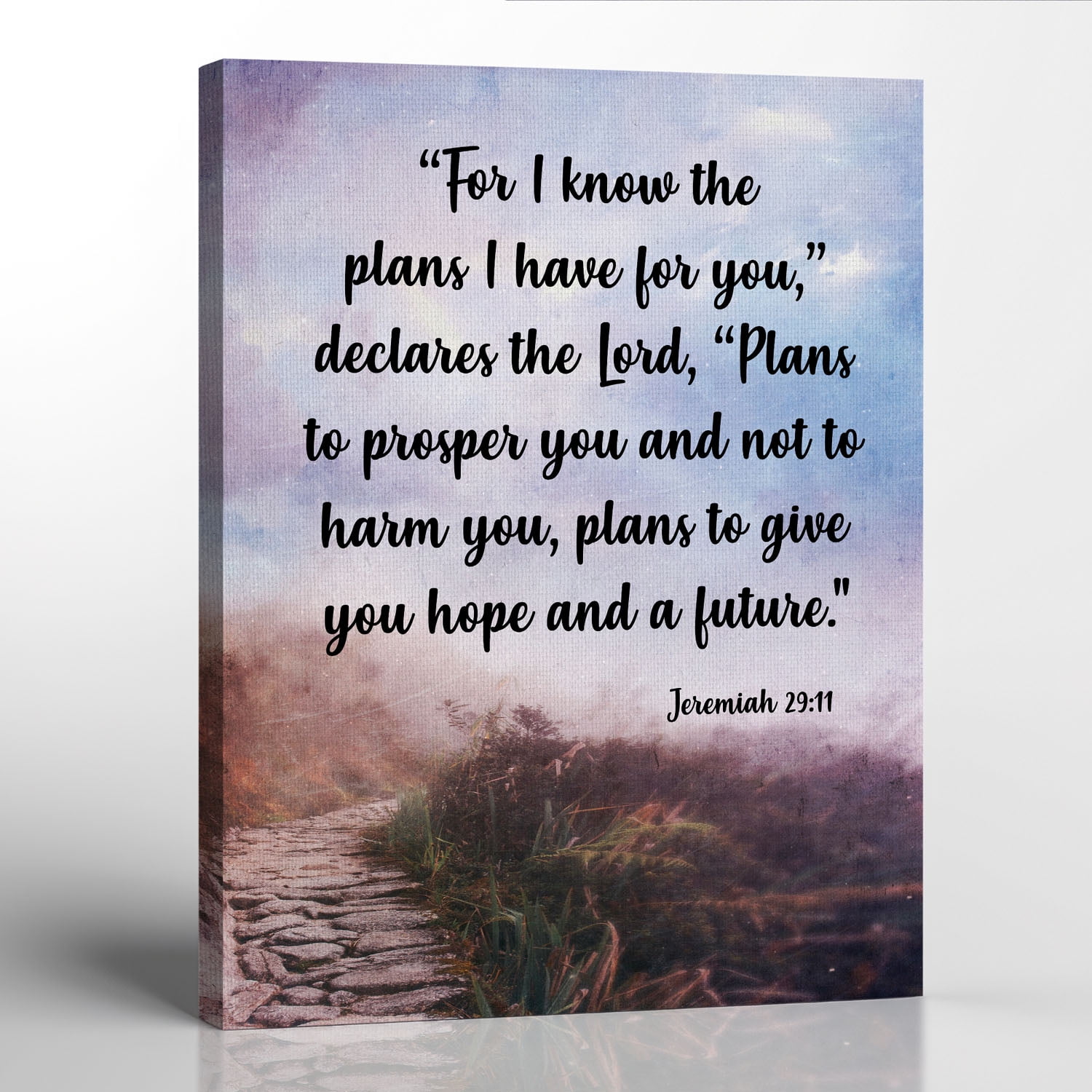 Jeremiah 29 11 Canvas Print, Jermiah 29 11 Wall Art, For I know the ...