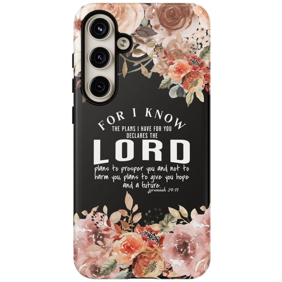 Jeremiah 29:11 Floral Christian Faith Hope Future Phone Case 17 16 15 14 13 12 11 Pro Max