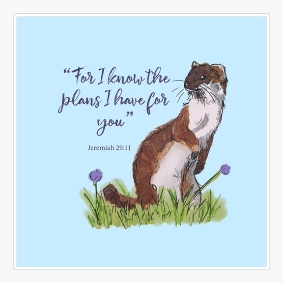 Jeremiah 29:11 Flower Ermine Sticker