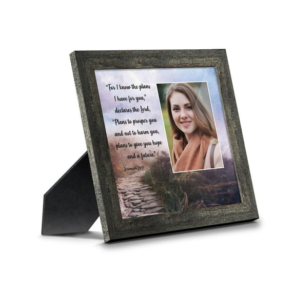 Jeremiah 29:11 "For I Know the Plans I Have For You" Christian Art Gifts, Religious Wall Decor, Pastor or Graduation Gift, Bible Scripture Wall Art, 6443BW