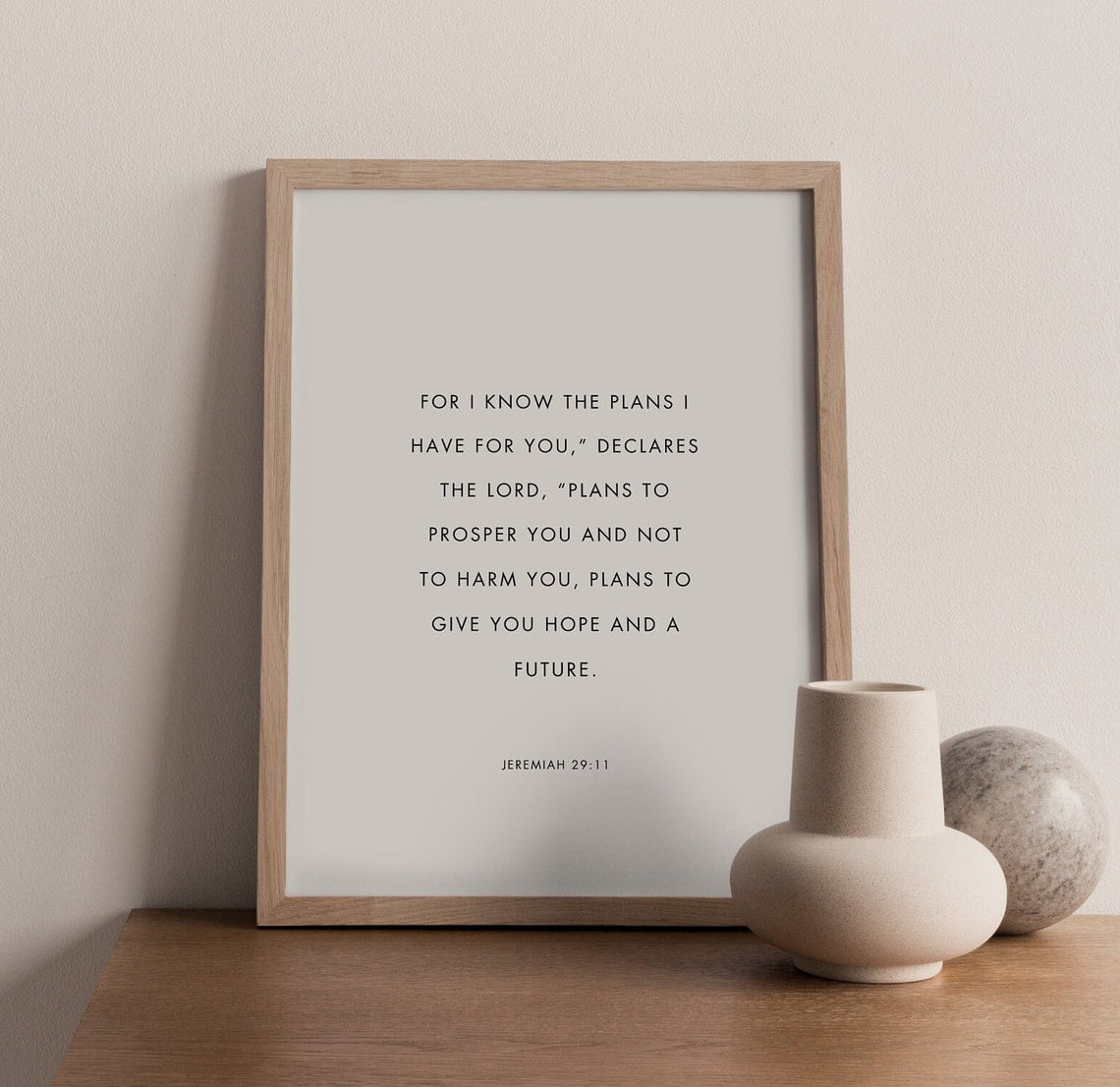 Jeremiah 29:11 For I Know The Plans I Have For You Bible Verse Wall Art ...
