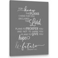 thumbnail image 1 of Jeremiah 29 11 Wall Art, Christian Jeremiah 29:11 For I Know The Plans I Have For You Wall Art, Bible Verse Scripture Print Framed Canvas Painting Christian Prayer Room Office Decor（11x14 Inch）（Gray）, 1 of 6